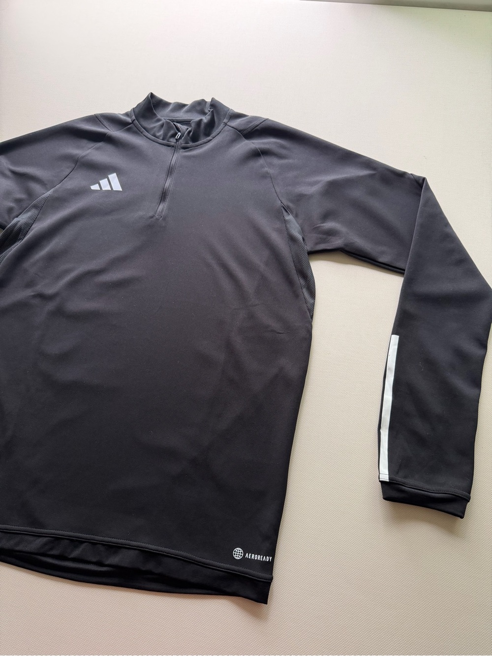 adidas Men's Black Quarter-Zip Performance Jacket
